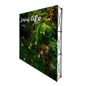 Custom Retractable Pop Up Stage Banner Stand Backdrop Wall Display With Your Graphics For Event Promotion Advertising