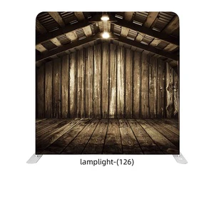 7.6x7.6ft Custom 8ft Wood Grain Printed Exhibition Stand Tension Fabric Backdrop with Wedding Pillowcase Backdrop Banner