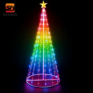 Multi-Mode Colorful Smart Xmas Tree Lights 1.8-2.4M, Customizable Wholesale LED String Lights for Indoor & Outdoor Festive Decor