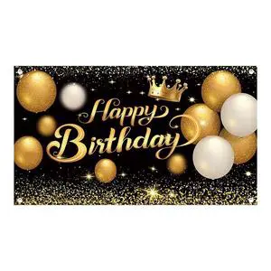 5x3ft Happy Birthday Photo Backdrop Banner Party Decoration Supplies for Birthday Party Background for Birthday Parties