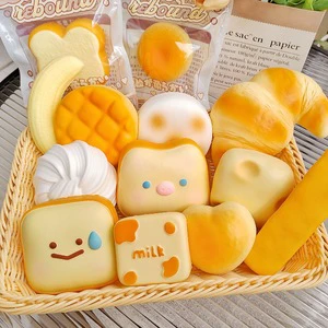 Slow Rising Toast Bread Squishy Toy-Soft PU Material Stress Relief Fidget Sensory Toy for Adults & Kids