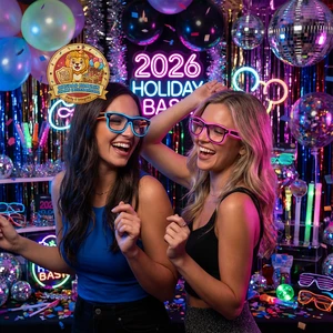 Wireless LED Eyeglasses for Fun Party Decorations Fashion Light up Glasses Plastic Acrylic Wedding Birthday Christmas New Year