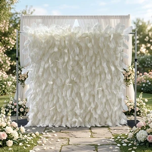 Artificial Tassel Flower Backdrop Wall Wholesale 8ft Wedding Flower Popular Photo Spot Hotels 5D Flower Wall