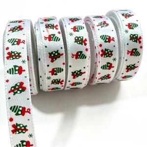 New Arrival Christmas Ribbon 2.5 cm Red and Green Christmas-Themed for Gift Flower Wrapping Decorative Webbing