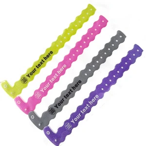 Customizable Soft PVC Wristbands Waterproof Vinyl ID Bracelets for Events, Parties, Festivals