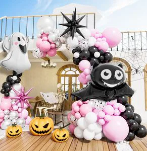 Halloween Ghost Bat Balloon Arch Kit Halloween Party Supplies Girls Birthday Bachelorette Party Decoration