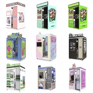 360-degree Photo Booth Automatic Camera Instant Photo Booth Touch Screen Korean Coin-operated Photo Booth Camera