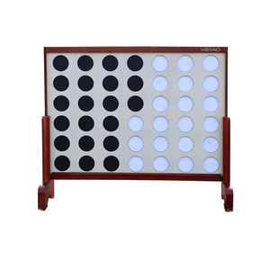 Giant Wooden 4 In A Row Game Fun Indoor And Outdoor Board Game For Teens Includes 42 Playing Pieces And Carrying Bag