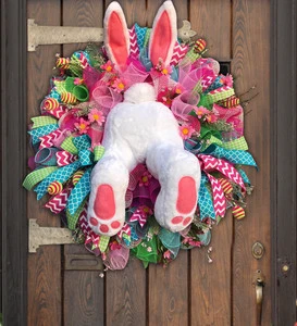 Easter Decoration Rabbit Rabbit Door Wreath Home Bunny Butt and Ears Decor Party Decoration