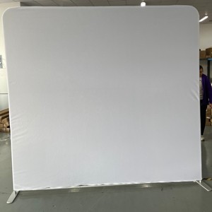 Custom Printed 8*8FT(244CMX244CM) Double Sided Tension Fabric Photo Booth Backdrop Banner For Wedding