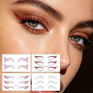 Glitter Face Diamond Stickers Acrylic Pearls Forehead Stickers DIY Face Painting Accessories for Party Festival Costume