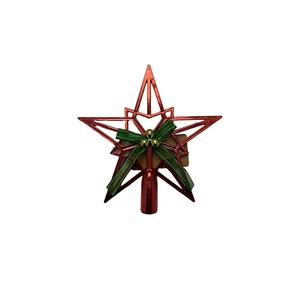 20 cm Red Star with Bow Christmas Tree Decoration Stand and Accessories for Festive Christmas Decor