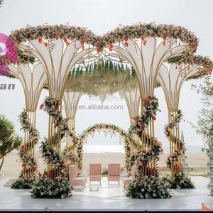 Large Wedding Stage Decoration Flower Stand Mandap Metal Flower Tree Arch Backdrop for Events Party Decoration
