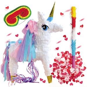 DAMAI Unicorn Theme Party Pinata for Party Decoration Unicorn Pinata for Birthday Party Game Photo Props Gift Packaging