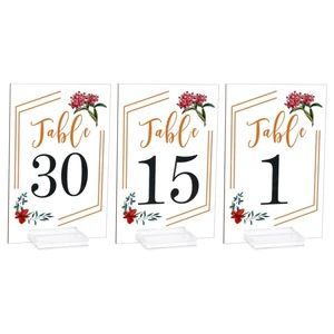 Acrylic Wedding Table Numbers 4x6 Acrylic Place Cards Seating Cards Gold Acrylic Wedding Table Number Signs With Holder