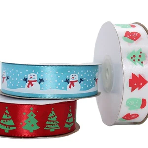 Satin Ribbon Polyester Ribbon Christmas Ribbon Factory for Wedding DIY Cake Gift Bow Wrapping Custom