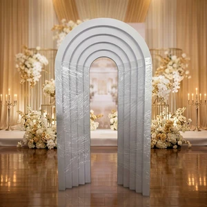 Best-Selling Wedding Backdrop White PVC Arched Door Frame Party Event Decoration White Acrylic Backdrop Arch Stand