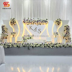 SMOOTH Luxury Wedding Stage Backdrop Custom LED Light Wave Backdrop Panel Set for Events Decor