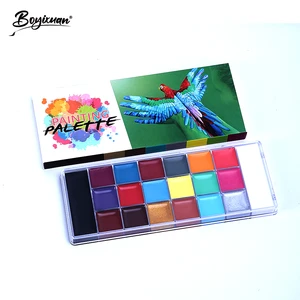 Bo Yi Xuan 20 Colors Face Body Paint Palette Oil Based Non-toxic Washable Face Painting Kit for Halloween Cosplay Party Make up