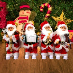 New Year and Christmas Outdoor Home Party Decor Natale Standing Claus Doll Figurine with Gift Bag Festive Christmas Ornaments