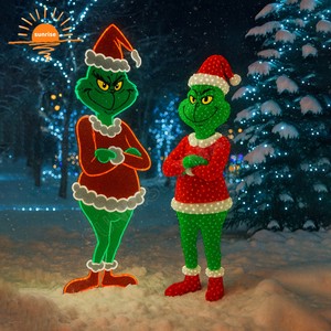 2026 Best Holiday Light Displays outdoor waterproof grinch Christmas Light Decoration IP65 season in Winterland Light Show