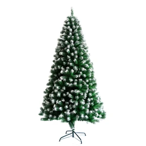New Fashion 1.8m High Quality PVC Christmas Tree Artificial Snow Flocked Green and White Branches
