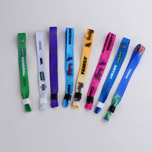 Customized Printed Party Bracelet Disposable Printed Birthday Wristband 15mm Wristband Fabric