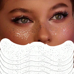 Glitter Freckles Face Tattoos Silver Stickers Star Freckles Tattoos For Women Festive Makeup Easter Decorations