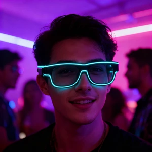Factory Direct Reusable LED Glasses Lithium Battery-Durable Novelty Party Accessories for Night Festivals and Parties