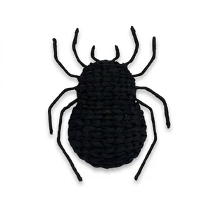 Handwoven Water Hyacinth Black Spider Wall Decor Halloween Decor Home Indoor Decor Made by Vietnamese