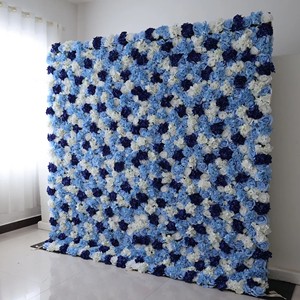 Support Custom-sized Professional Backdrop Roller-type Artificial Flower Wall for Wedding Stage Decoration