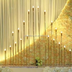 Gold Metal Wedding Lights Weeding Stage Background Decoration LED Light Aisle Wedding Decor for Party Wedding Event Supply