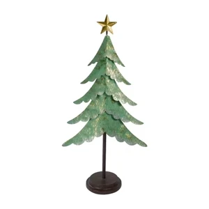 Decorated Iron Ornament Display Christmas Tree W/Easy Assembly and Stand Green Heavy Duty of Everlasting Centerpieces