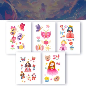 YQ New Halloween Kids Face Hand Cartoon Fake Luminous Glow in the Dark Temporary Tattoo Sticker Non-Toxic Printing for Party Use