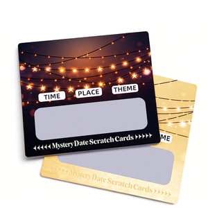 Factory Direct Custom Size Logo Eco-Friendly Funny Mystery Date Scratch Cards For Party & Game Use With OEM Service