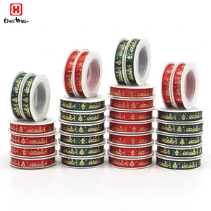 Customization Christmas Satin Ribbons 10 mm 4.5 Meters/roll Hot Selling Gift Ribbons for Christmas