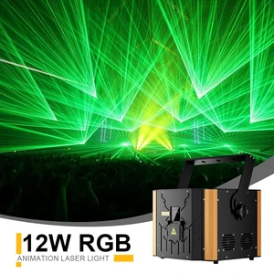 Hight Power 12W Laser Light RGB DMX512 ILDA Input Dj Animation Laser For Night Club Bar