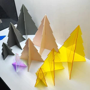 Acrylic Christmas Tree Stand Accessories DIY Creative Desktop Decoration High-End Customize for Home Use Acrylic Sign Display