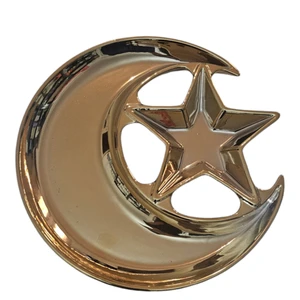 Handmade Home Decorative Ornaments For Ramadan Supplies Moon and Star Tray Decorative Crafts Storage Platter