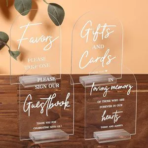 Ychon Custom Acrylic Table Numbers Transparent Arch Table Sign Wedding Seat Card Dining Room Table Number Cards