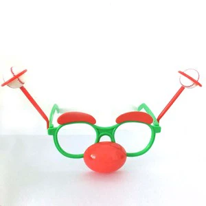 Fun Party Glasses with Baseball Decor & Red Nose, Bright Color Comfortable Fit Novelty Eyewear for Party Favors & Sport Game