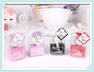 Cheap Home Party Favors Wedding Gifts Diamond Ring Shape Keychain Key Accessories Wedding Favors and Gifts for Guest