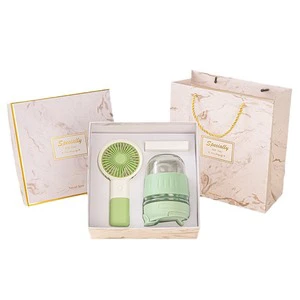 IStapromo Gifts Custom Women's Birthday Christmas Wedding Gift Set Unique Cup & Fan Souvenir for Guests Perfect Business