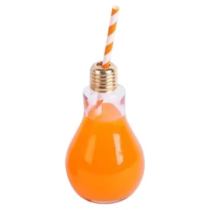 Light Bulb Shaped Glass Bottle Novelty Drinking Koi Glasses Party Favors for Drinks Beers Cocktails Eco-friendly