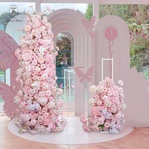 DKB Wedding Arch Backdrop Event Party Stage Floral Decoration Supplies Romantic Flower Background Artificial Flower Backdrop