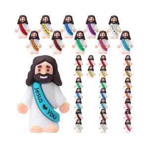 Custom Toy Mini Multi Color Jesus Figures Easter Religious Party Favors Sunday School Hide Seek Toys Easter Egg Puppet Theater