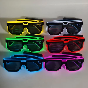 Led Luminous Glasses Hot Sale Festive Multi Color Party Favors Lashing Plastic Props Shine Glowing Glasses