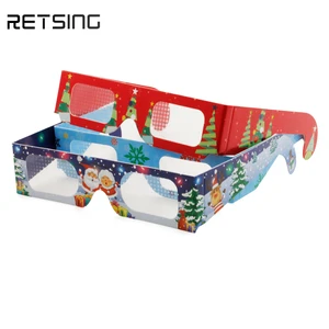 DIY Shape Christmas Glasses Holographic Diffraction Paper Eyewear for Parties