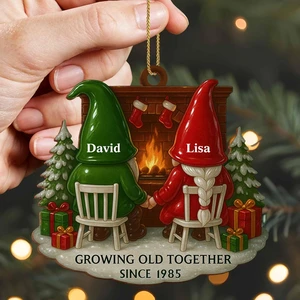 Personalized Customized Name Hand Hand Hanging Resin Christmas Tree Classic Style 4-Color Printed Creative Pendant Christmas