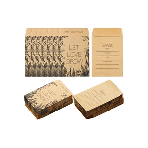 Custom Seed Packet Envelopes Unfilled Kraft Wedding Favors Packets Self Adhesive Rustic Seed Envelopes